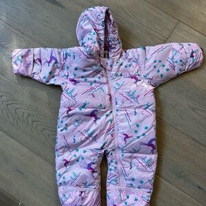 Columbia Pink Snowsuit with Purple and Teal Accents